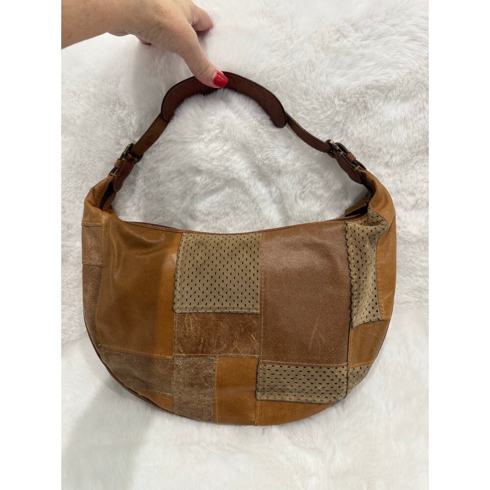 Christian Dior Vintage Patchwork Leather Shoulder Bag